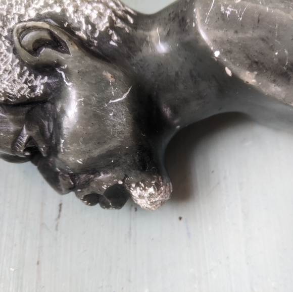 African Soapstone Male Bust Carved Sculpture - Picture 12 of 16